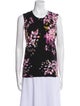 Escada Wool Floral Print Top