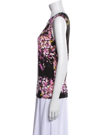 Escada Wool Floral Print Top