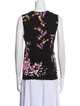 Escada Wool Floral Print Top