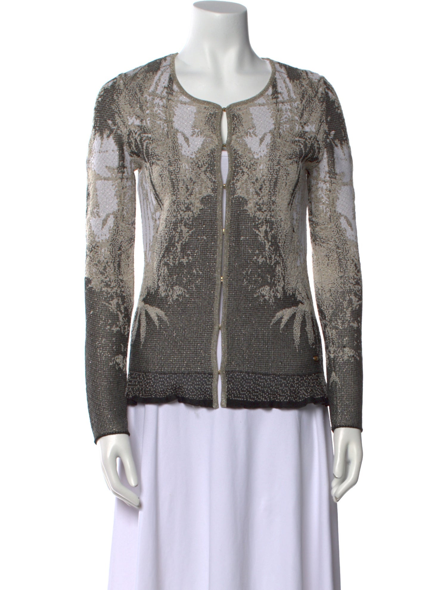 Escada Printed Scoop Neck Sweater