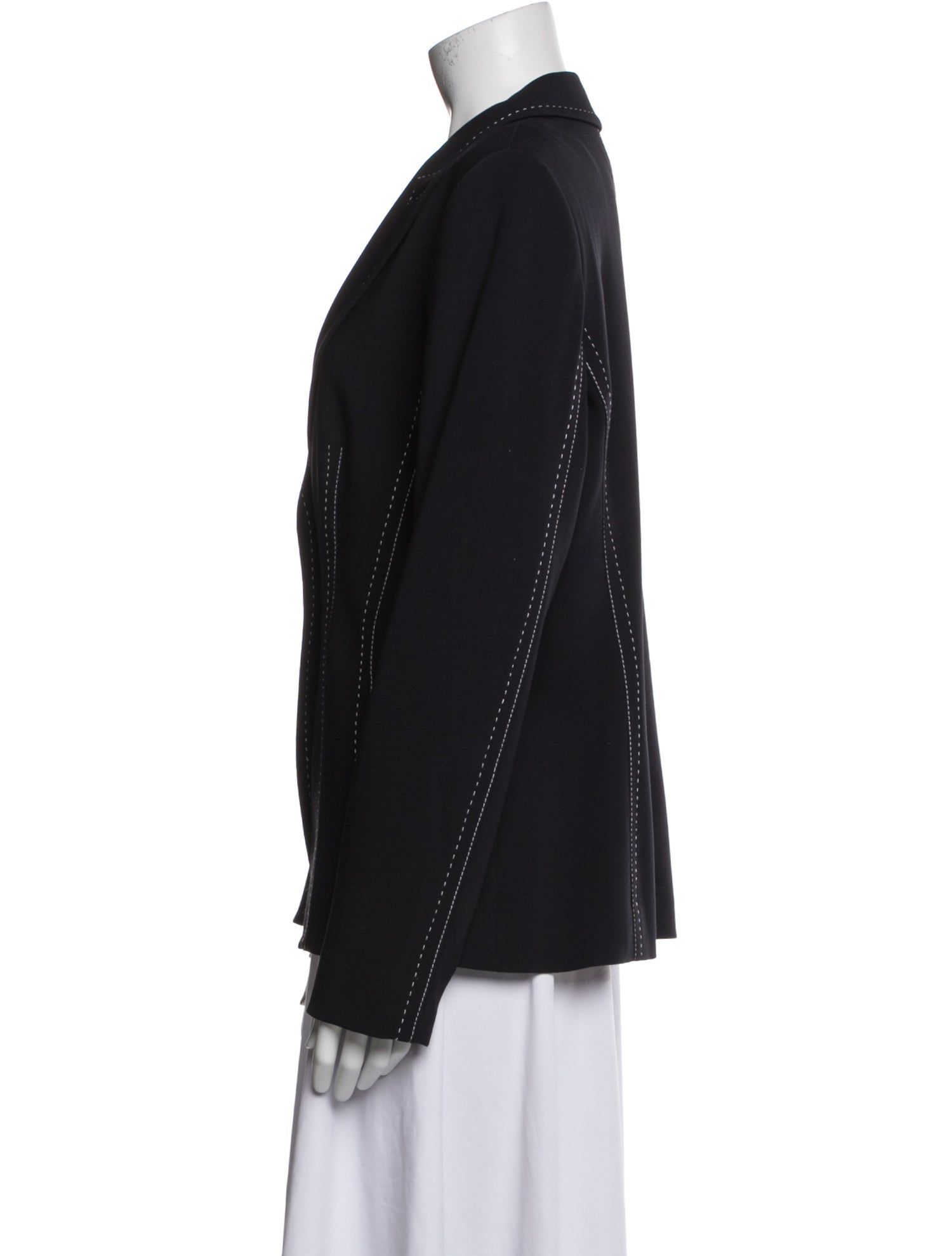 Escada Virgin Wool Striped Blazer