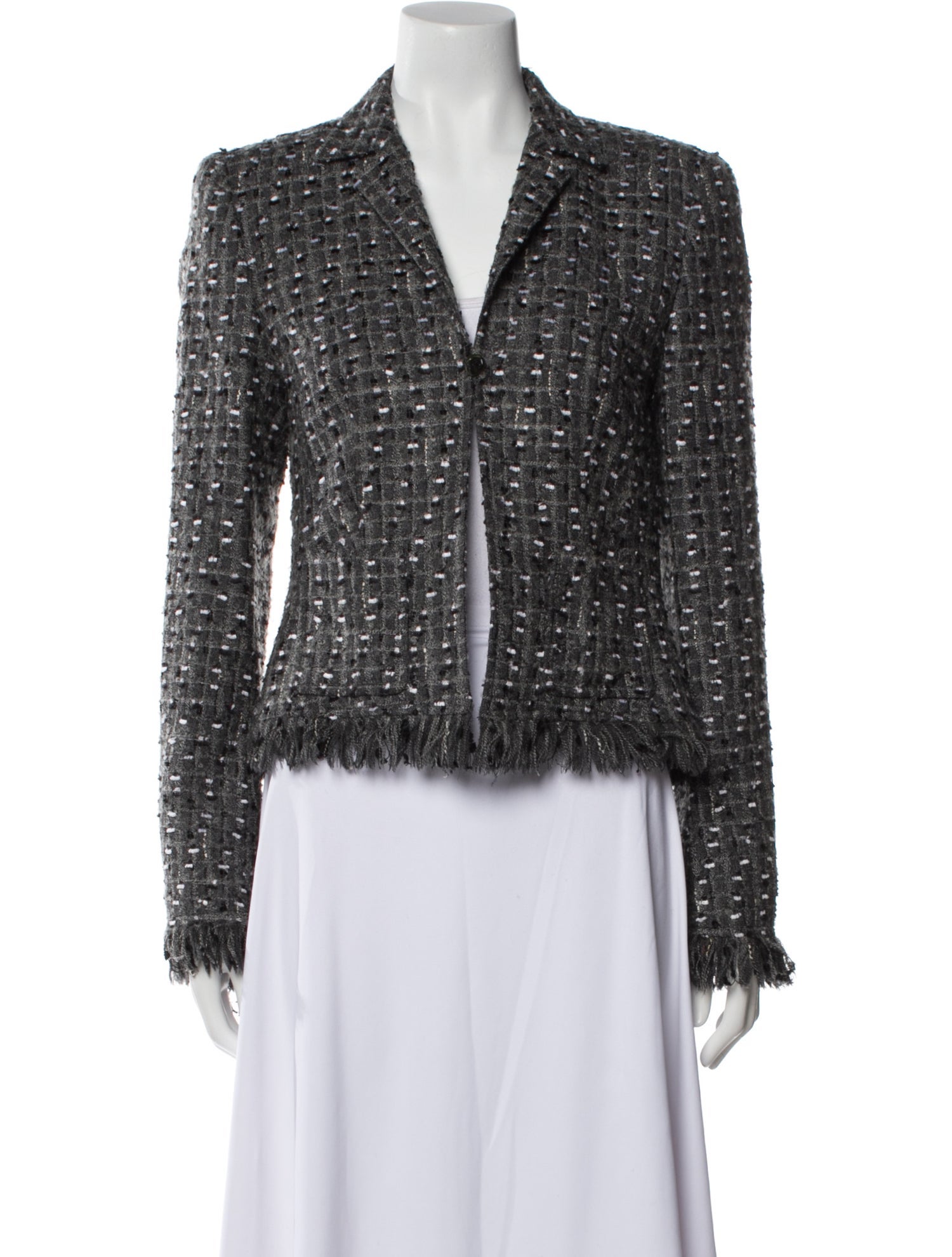 Escada Virgin Wool Tweed Pattern Evening Jacket