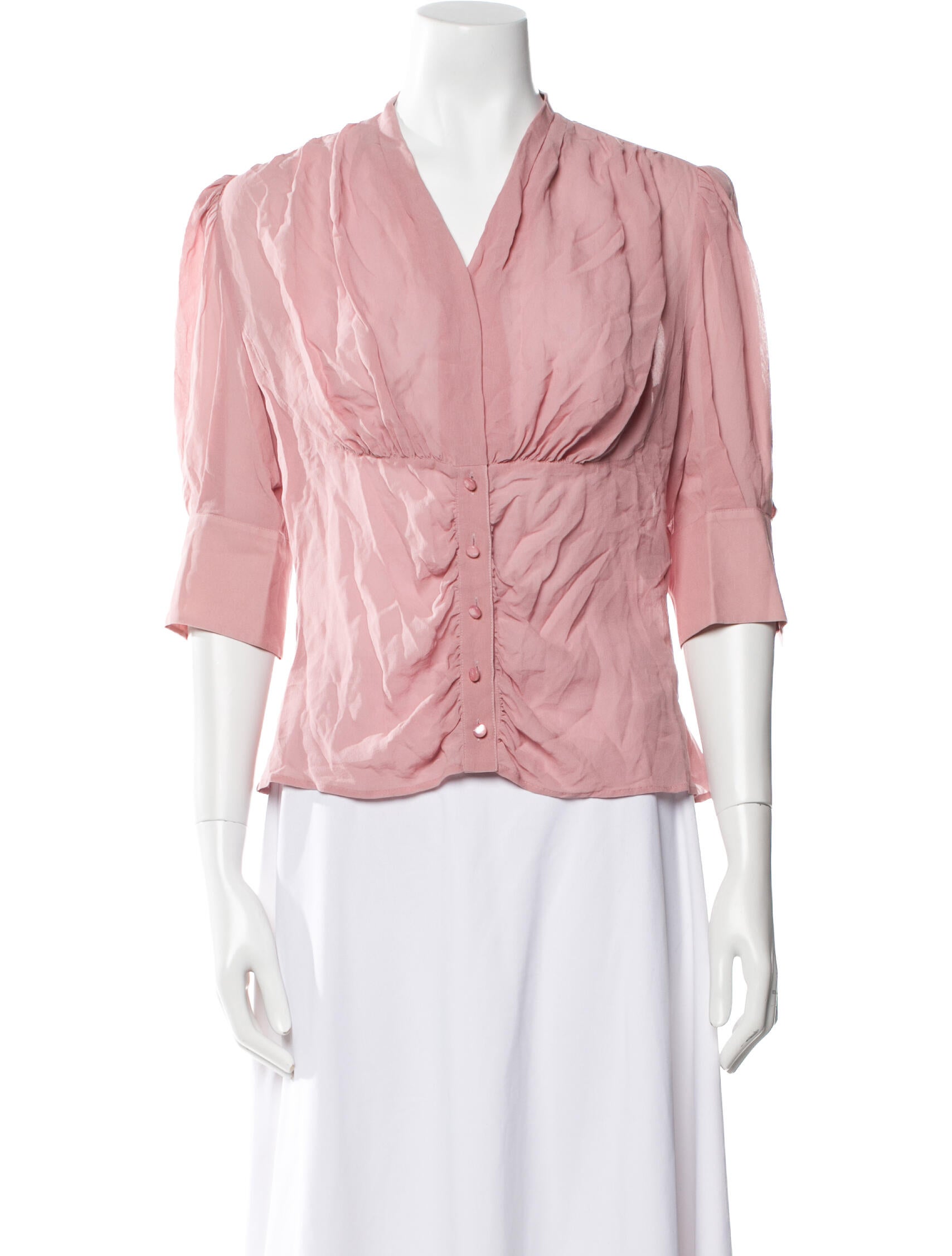 Escada Silk V-Neck Blouse