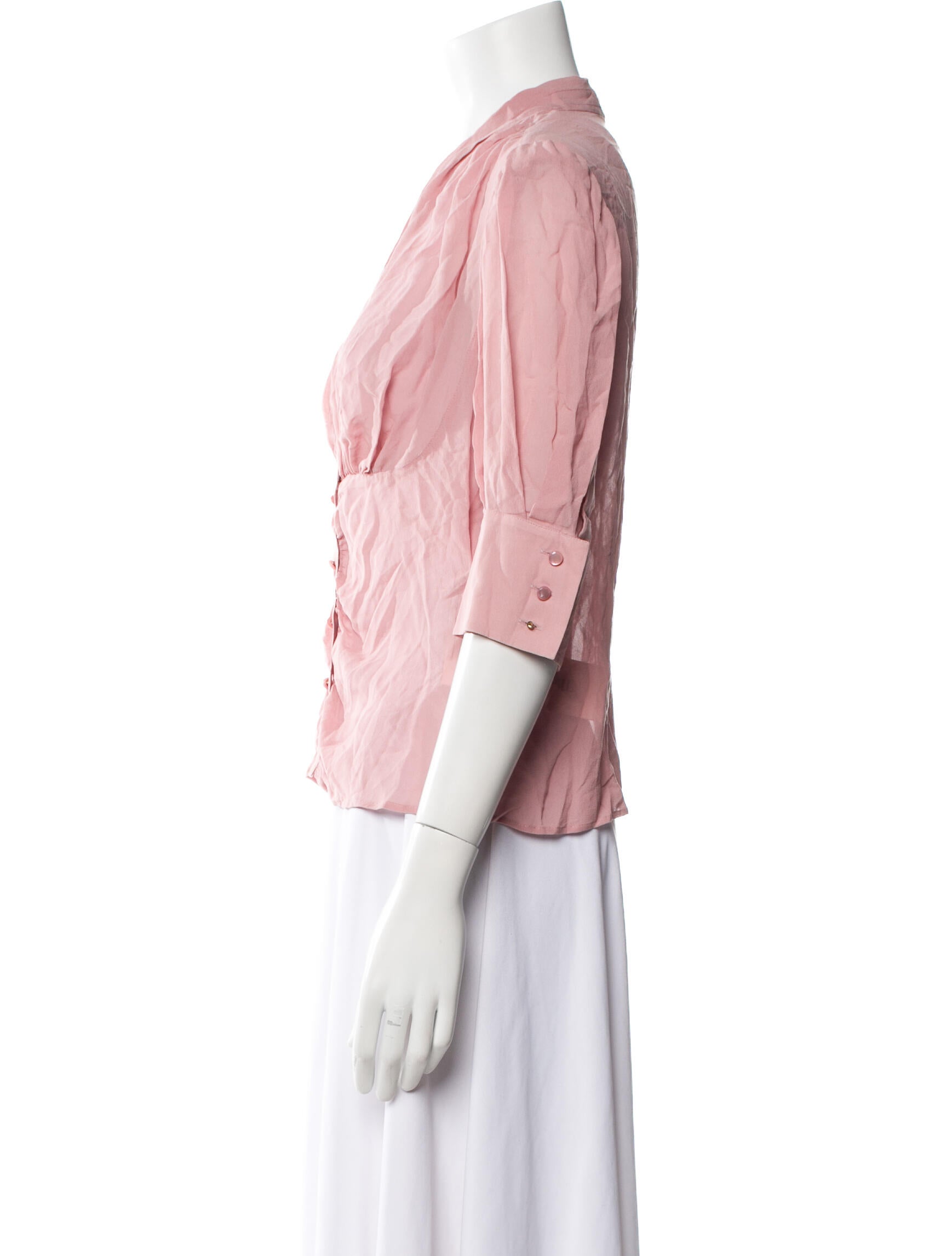 Escada Silk V-Neck Blouse
