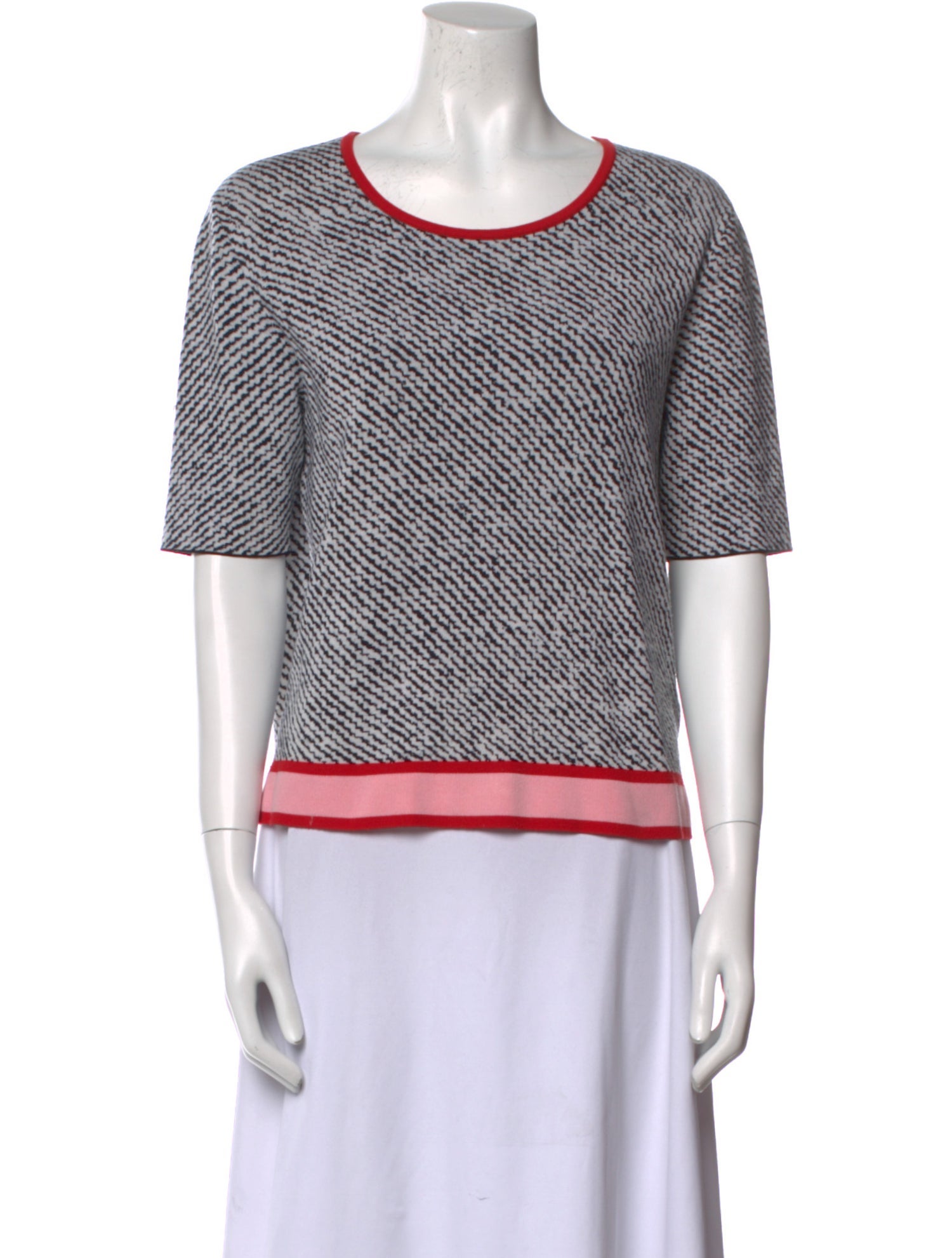 Escada Virgin Wool Striped Top