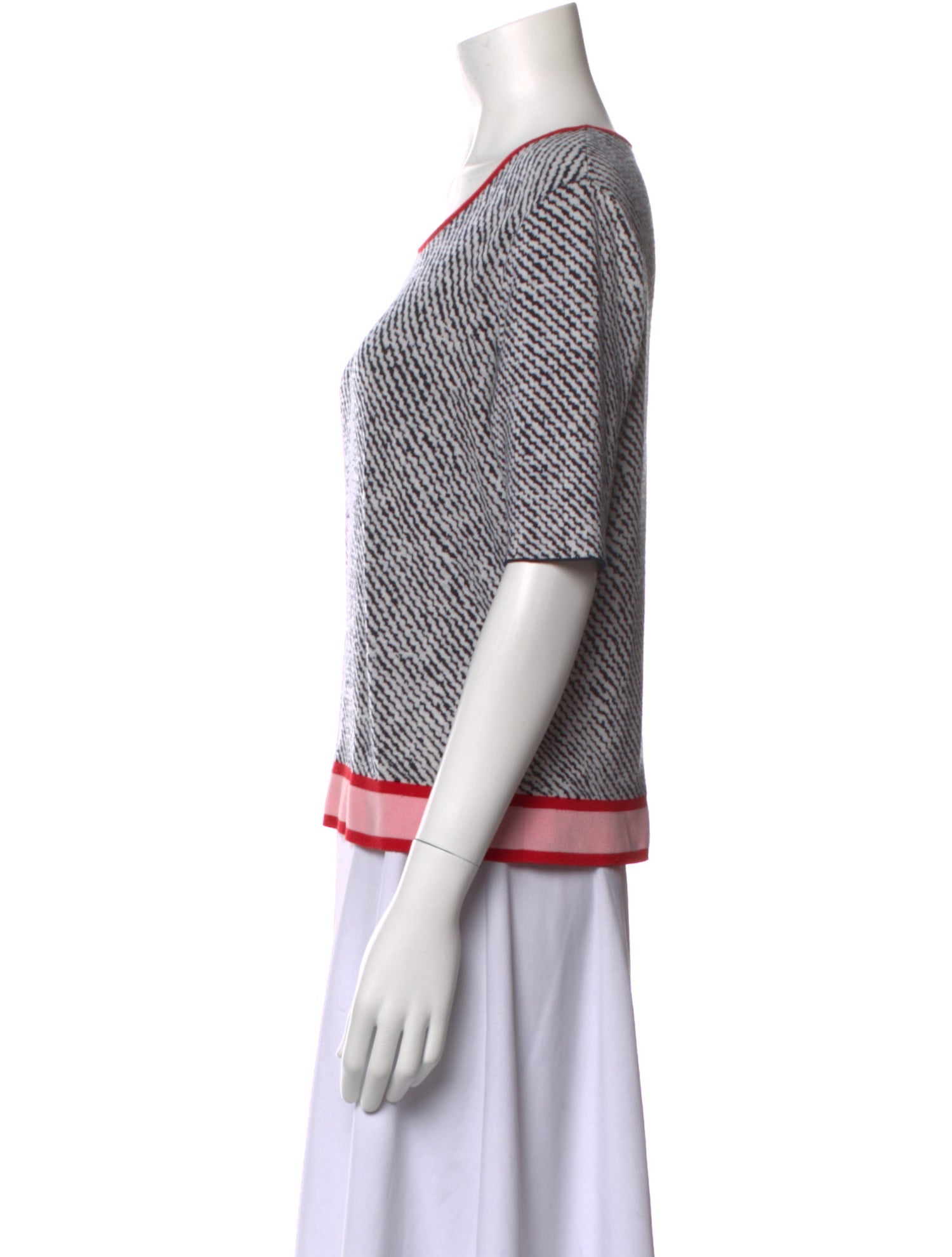 Escada Virgin Wool Striped Top