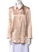Escada Silk Long Sleeve Button-Up Top