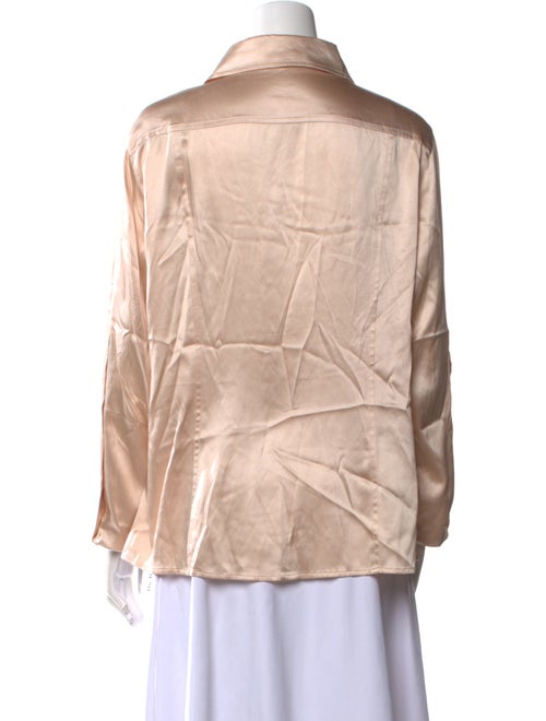 Escada Silk Long Sleeve Button-Up Top