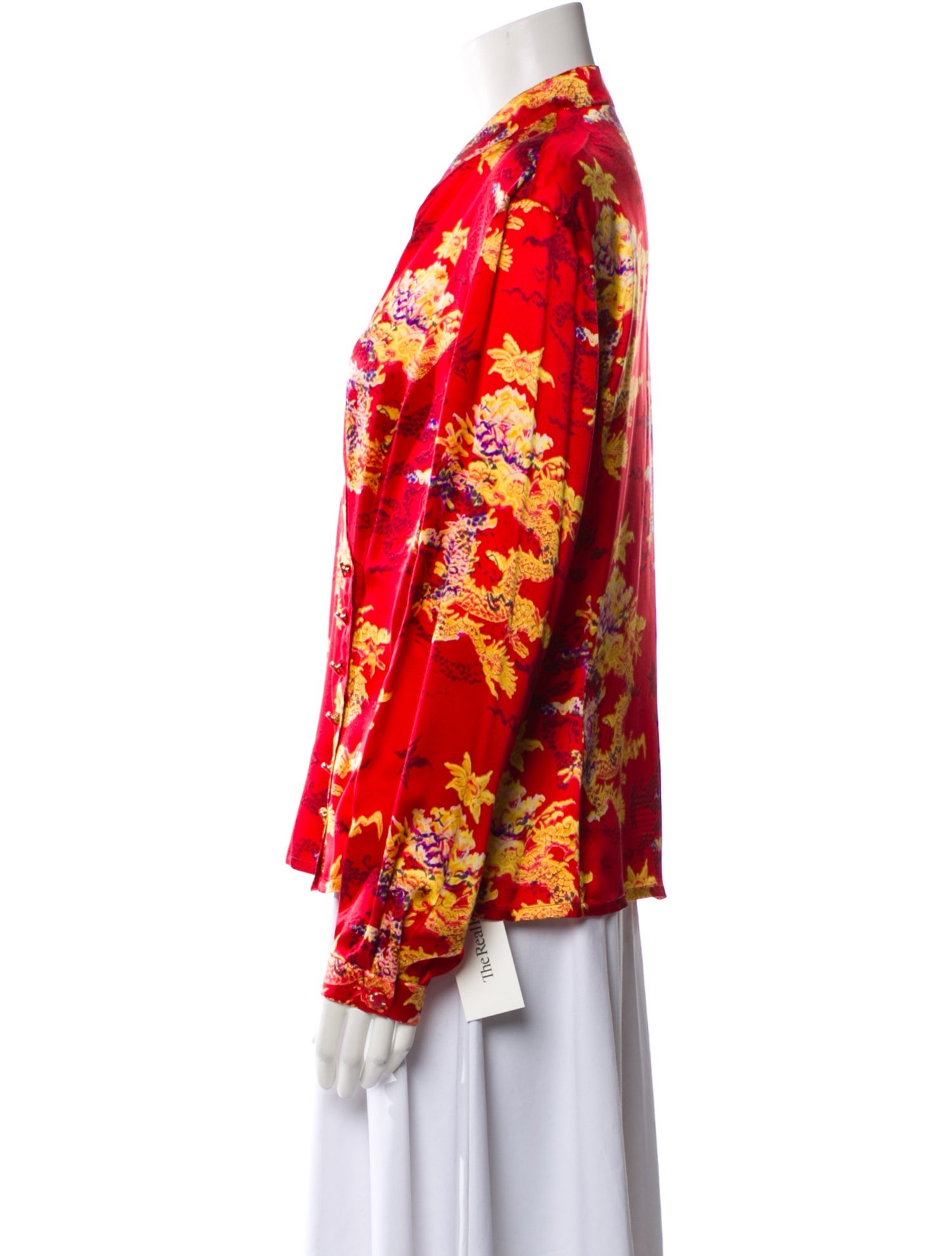 Escada Silk Floral Print Blouse