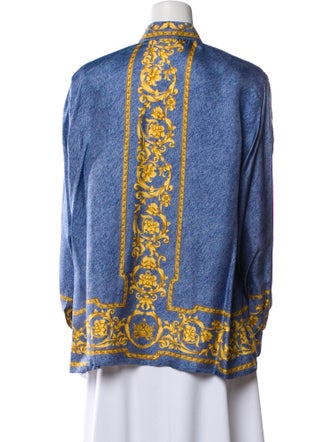 Escada Silk Printed Button-Up Top