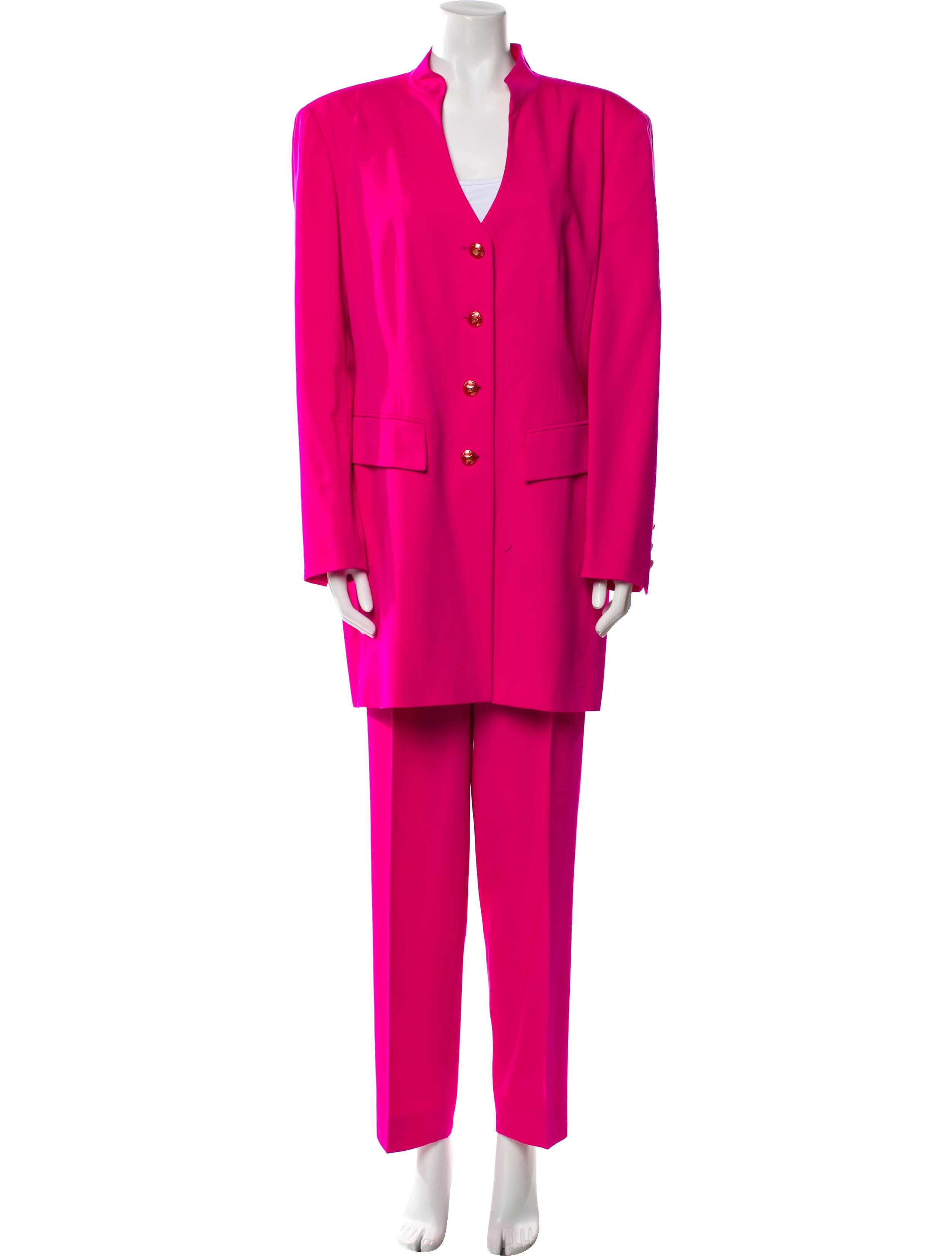 Escada Virgin Wool Printed Pant Set