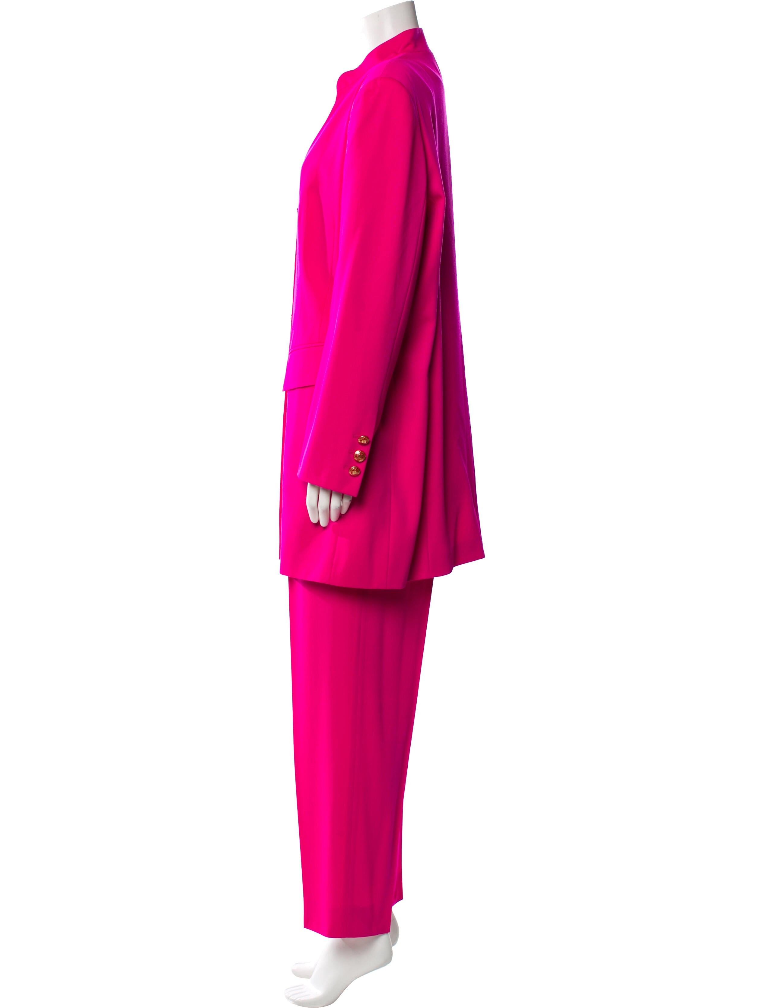 Escada Virgin Wool Printed Pant Set