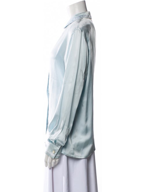 Escada Silk Long Sleeve Button-Up Top