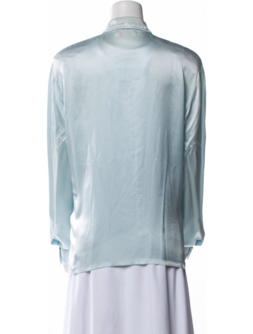Escada Silk Long Sleeve Button-Up Top