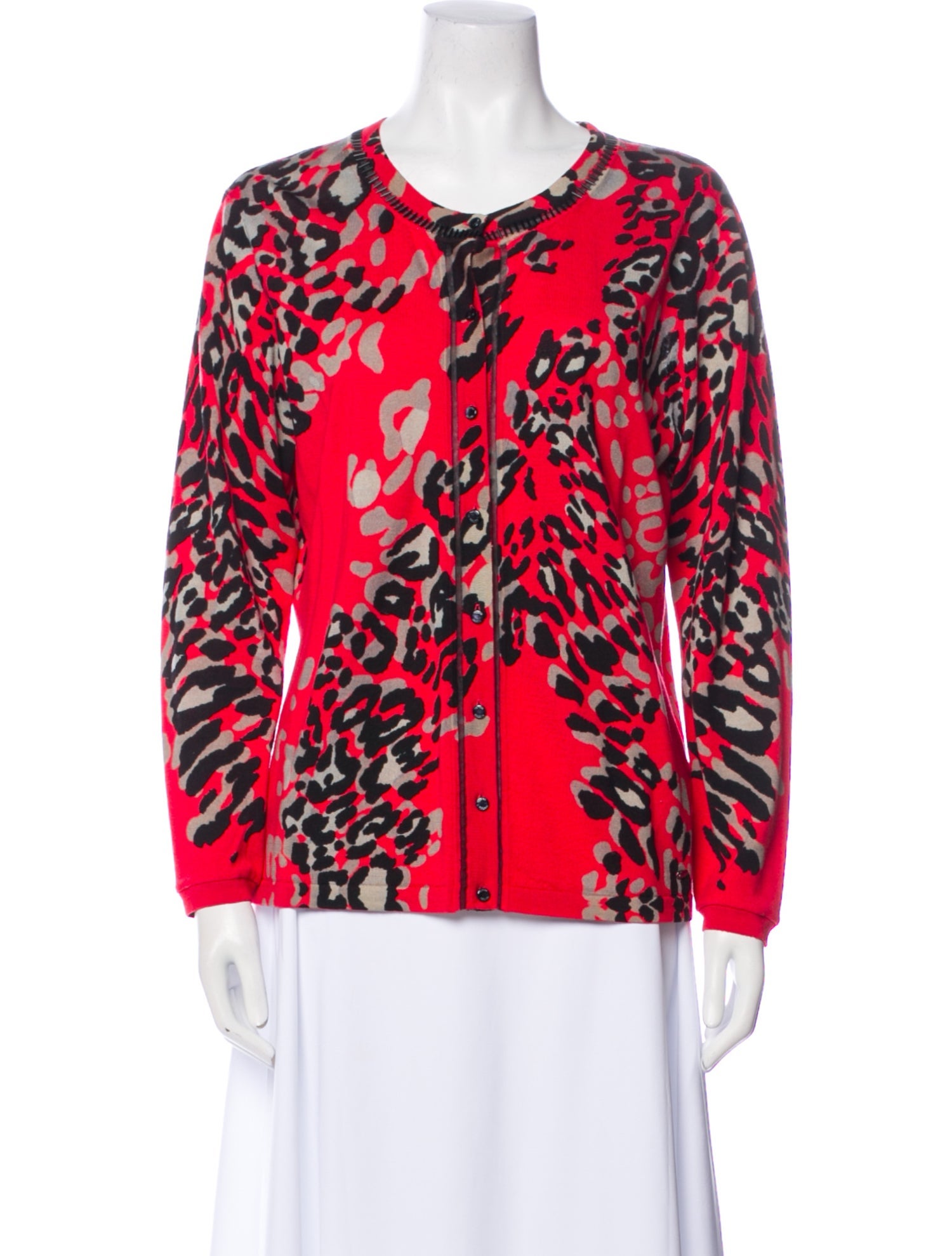 Escada Wool Animal Print Sweater