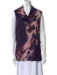 Escada Printed Cowl Neck Top