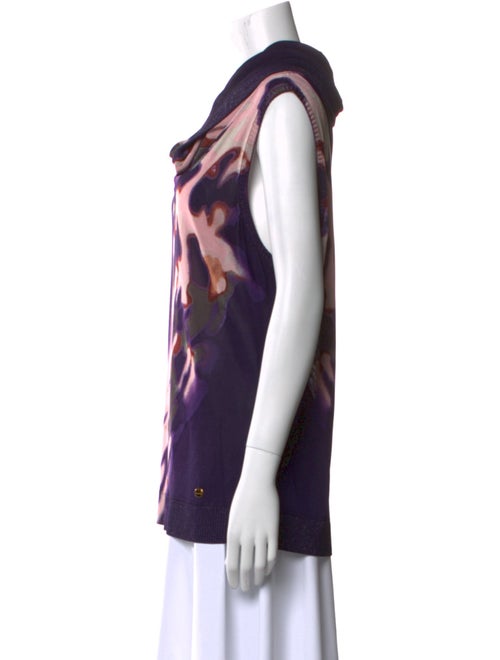 Escada Printed Cowl Neck Top