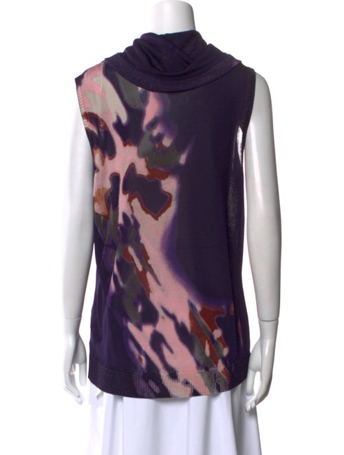 Escada Printed Cowl Neck Top
