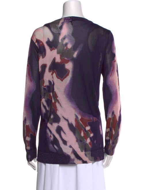 Escada Tie-Dye Print V-Neck Sweater