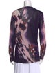 Escada Tie-Dye Print V-Neck Sweater