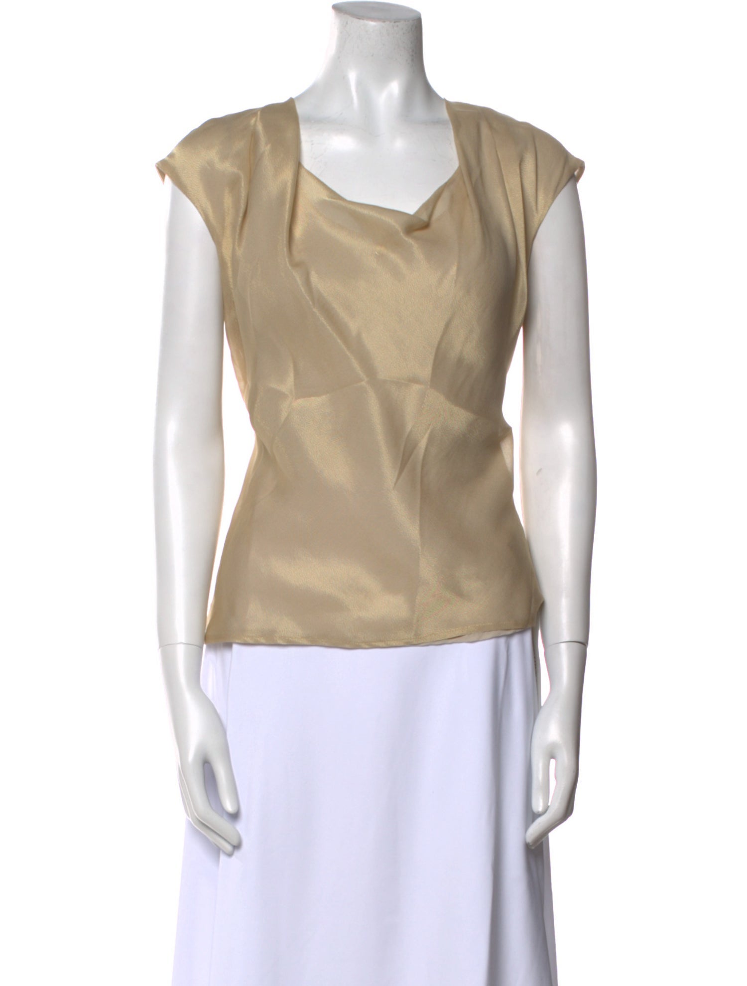 Escada Cowl Neck Short Sleeve Top