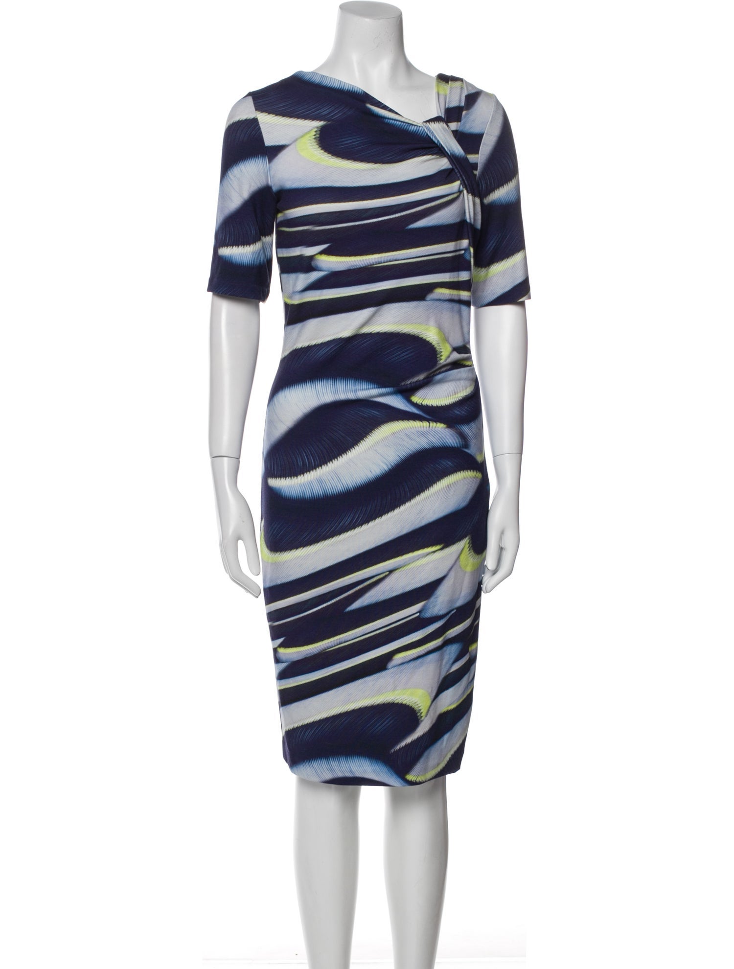 Escada Striped Knee-Length Dress