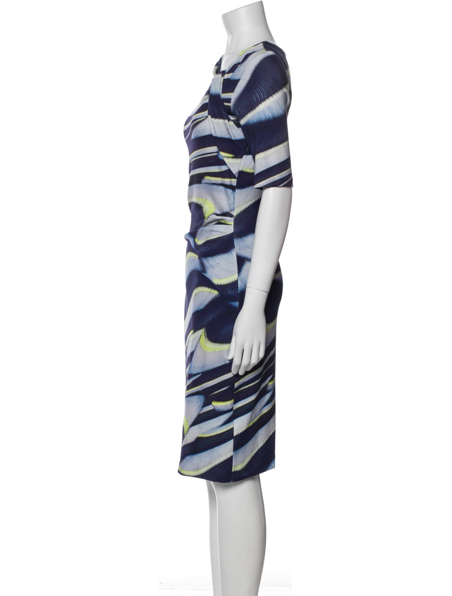 Escada Striped Knee-Length Dress