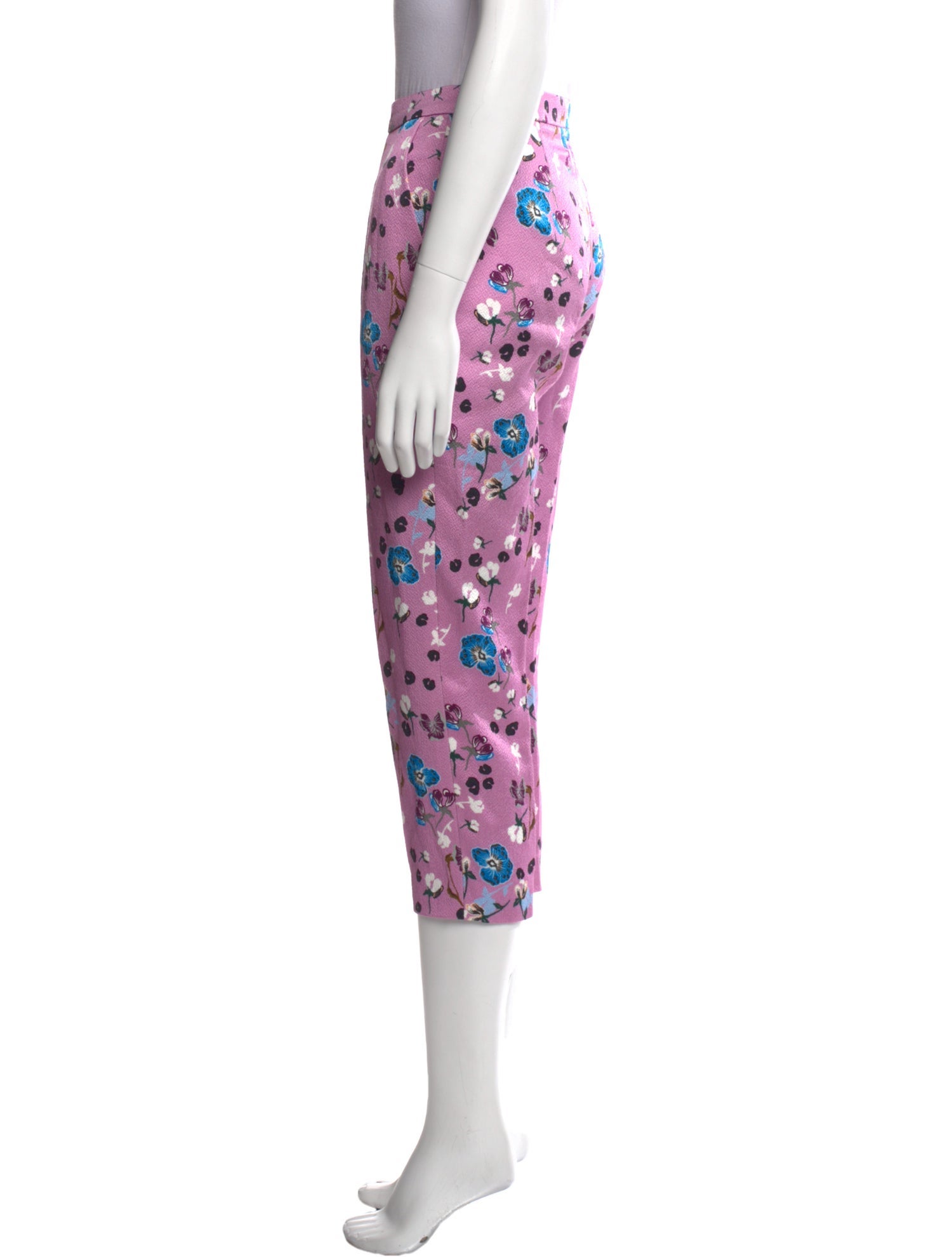 Escada Floral Print Skinny Leg Pants