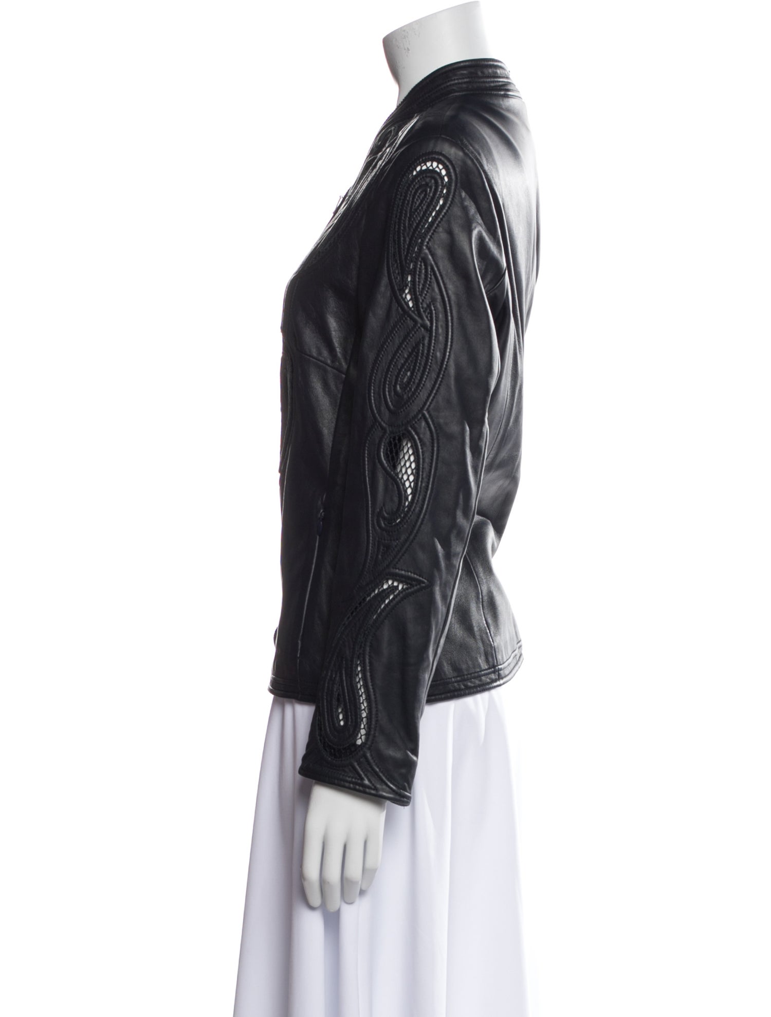 Escada Leather Printed Evening Jacket