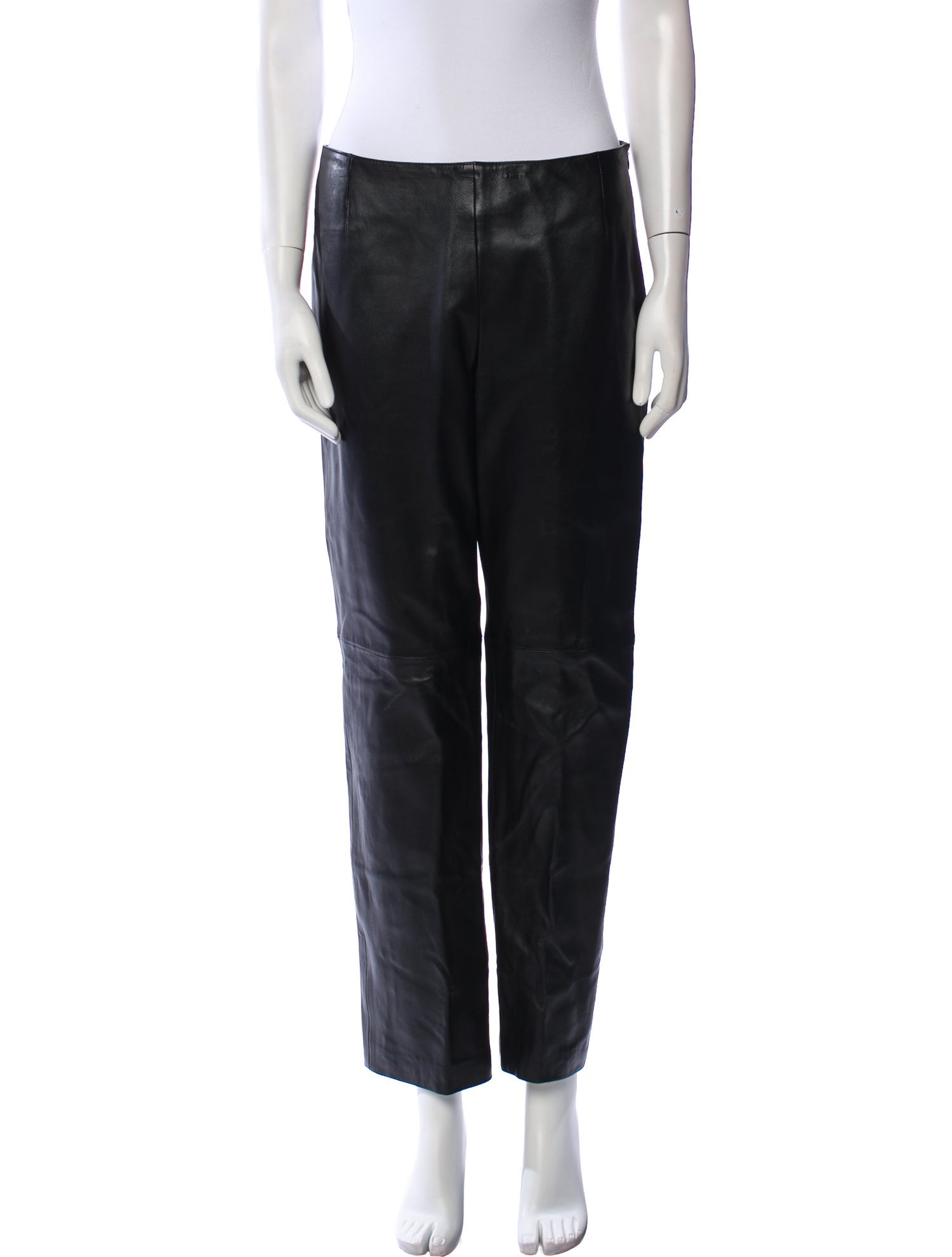 Escada Lamb Leather Wide Leg Pants