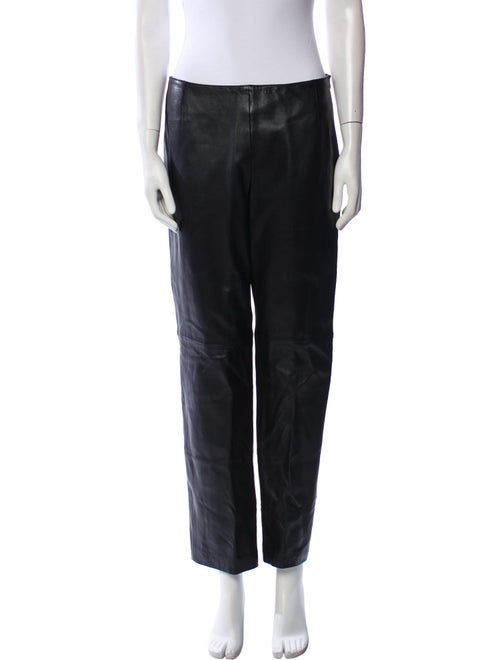 Escada Lamb Leather Wide Leg Pants
