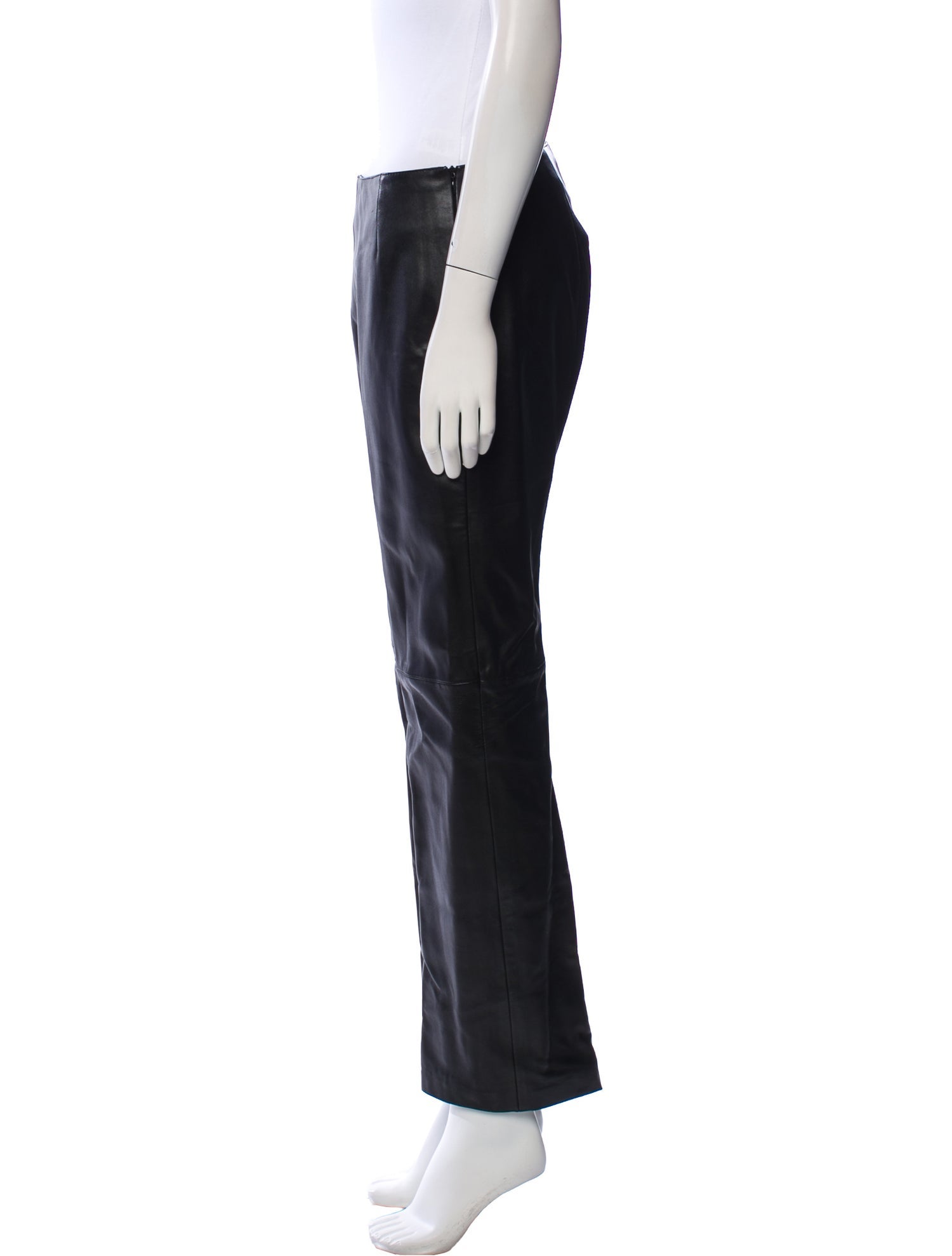 Escada Lamb Leather Wide Leg Pants