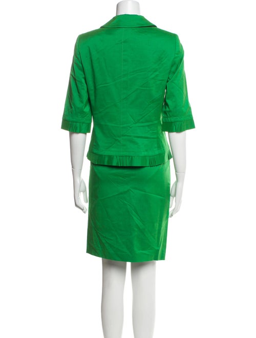 Escada Pleated Accents Skirt Suit