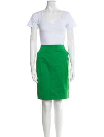 Escada Pleated Accents Skirt Suit