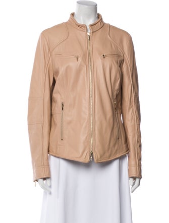 Escada Lamb Leather Biker Jacket