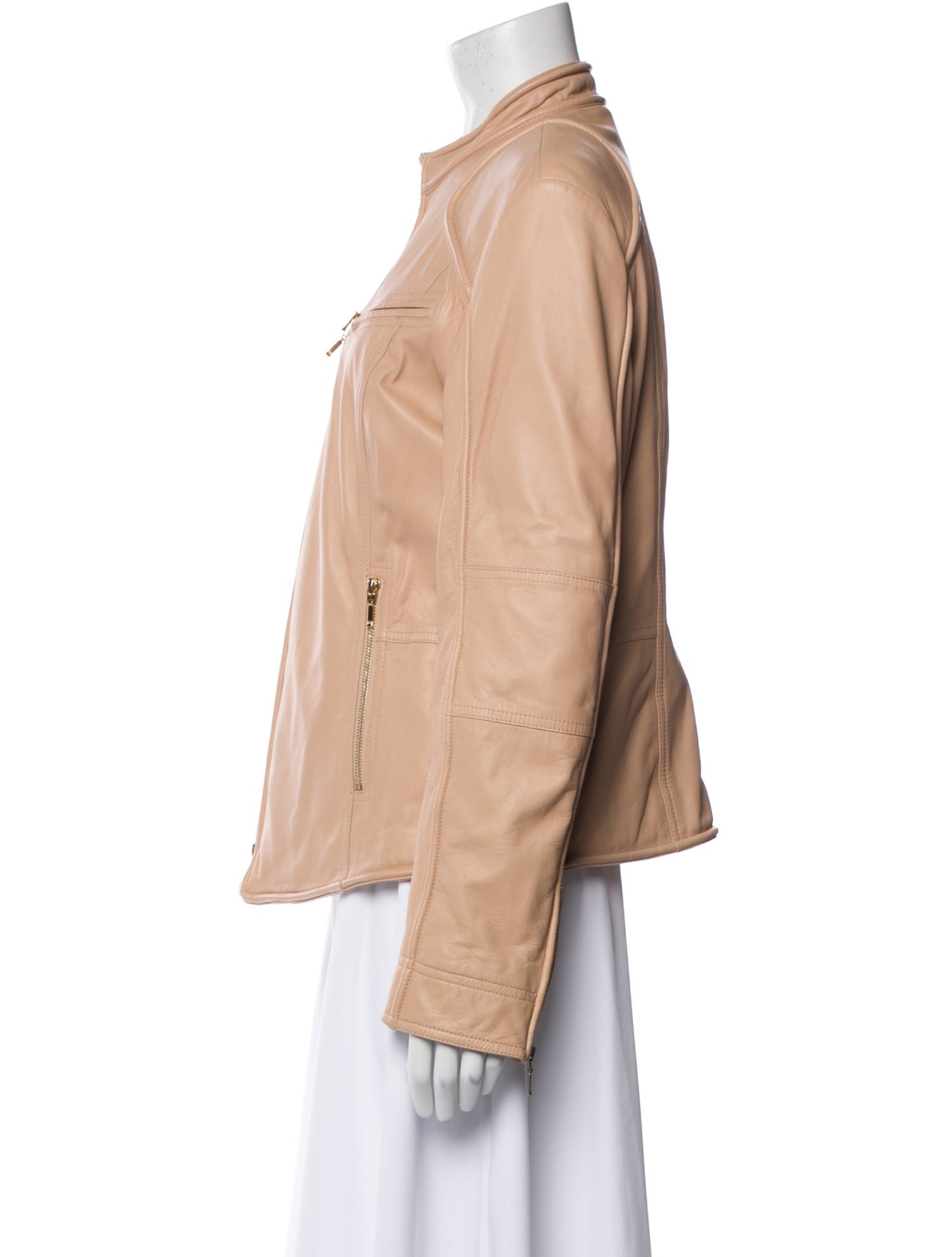 Escada Lamb Leather Biker Jacket