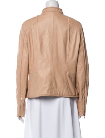 Escada Lamb Leather Biker Jacket