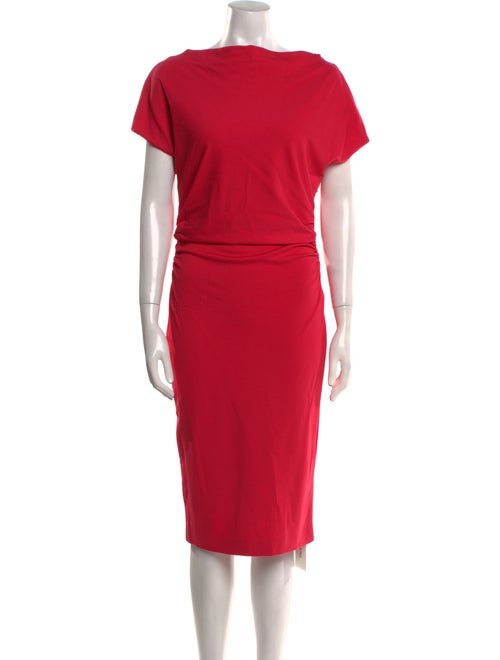 Escada Bateau Neckline Midi Length Dress