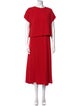 Escada Crew Neck Long Dress
