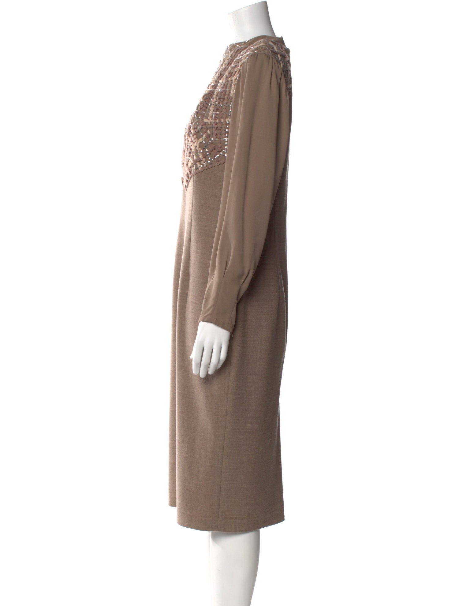 Escada Virgin Wool Midi Length Dress