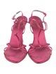 Escada Satin T-Strap Sandals