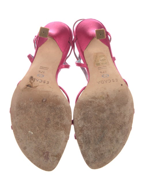 Escada Satin T-Strap Sandals