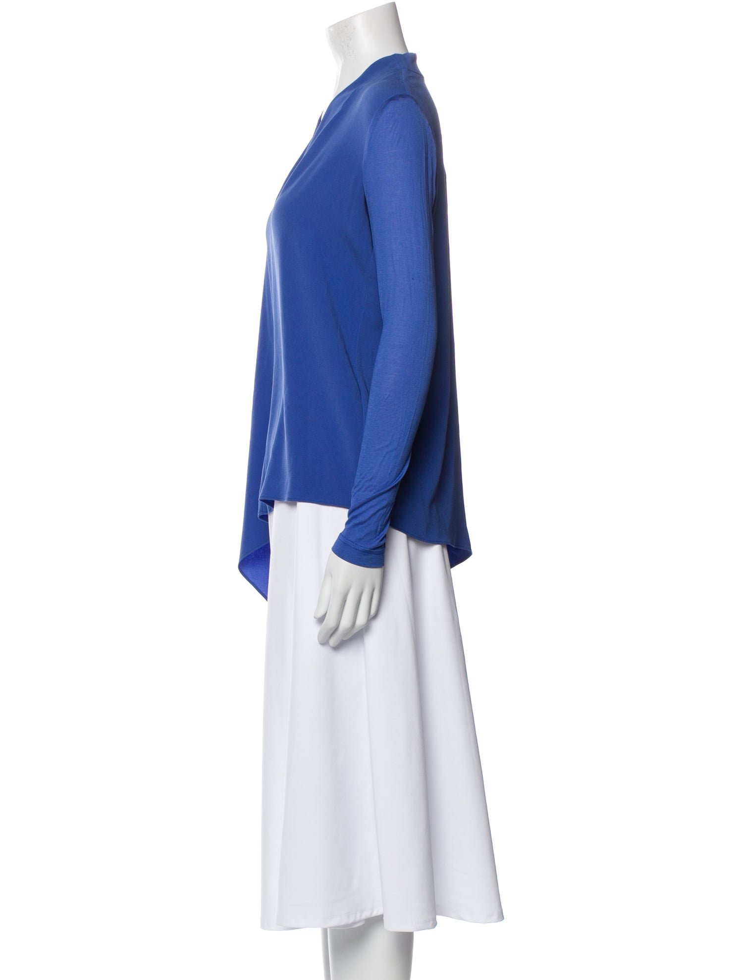 Escada V-Neck Long Sleeve Blouse