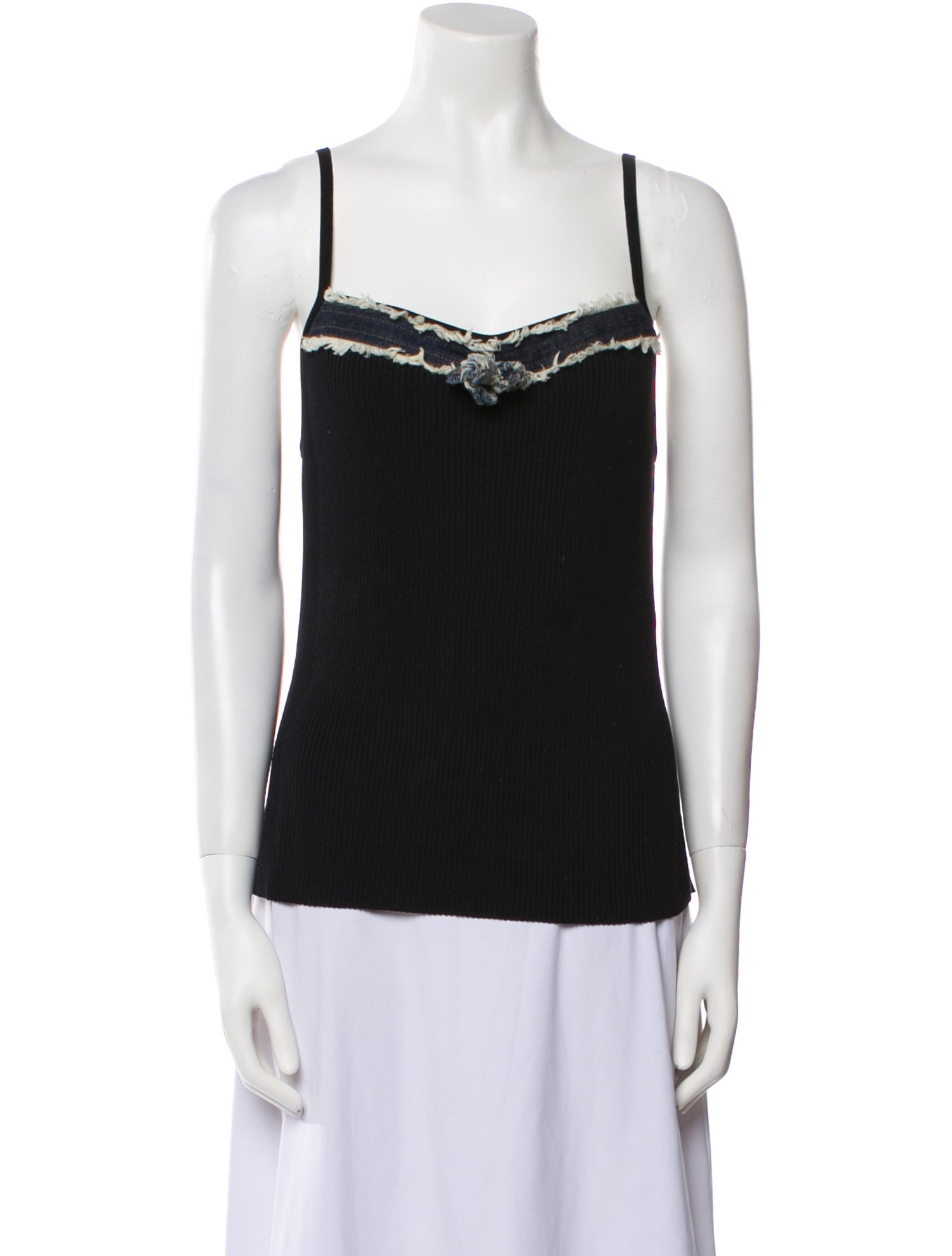 Escada Square Neckline Sleeveless Top