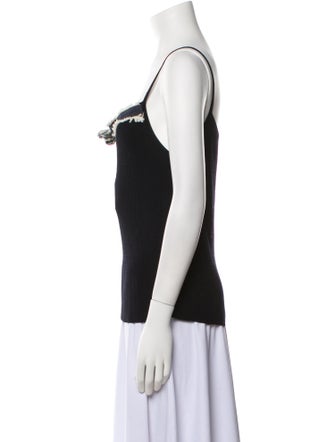 Escada Square Neckline Sleeveless Top