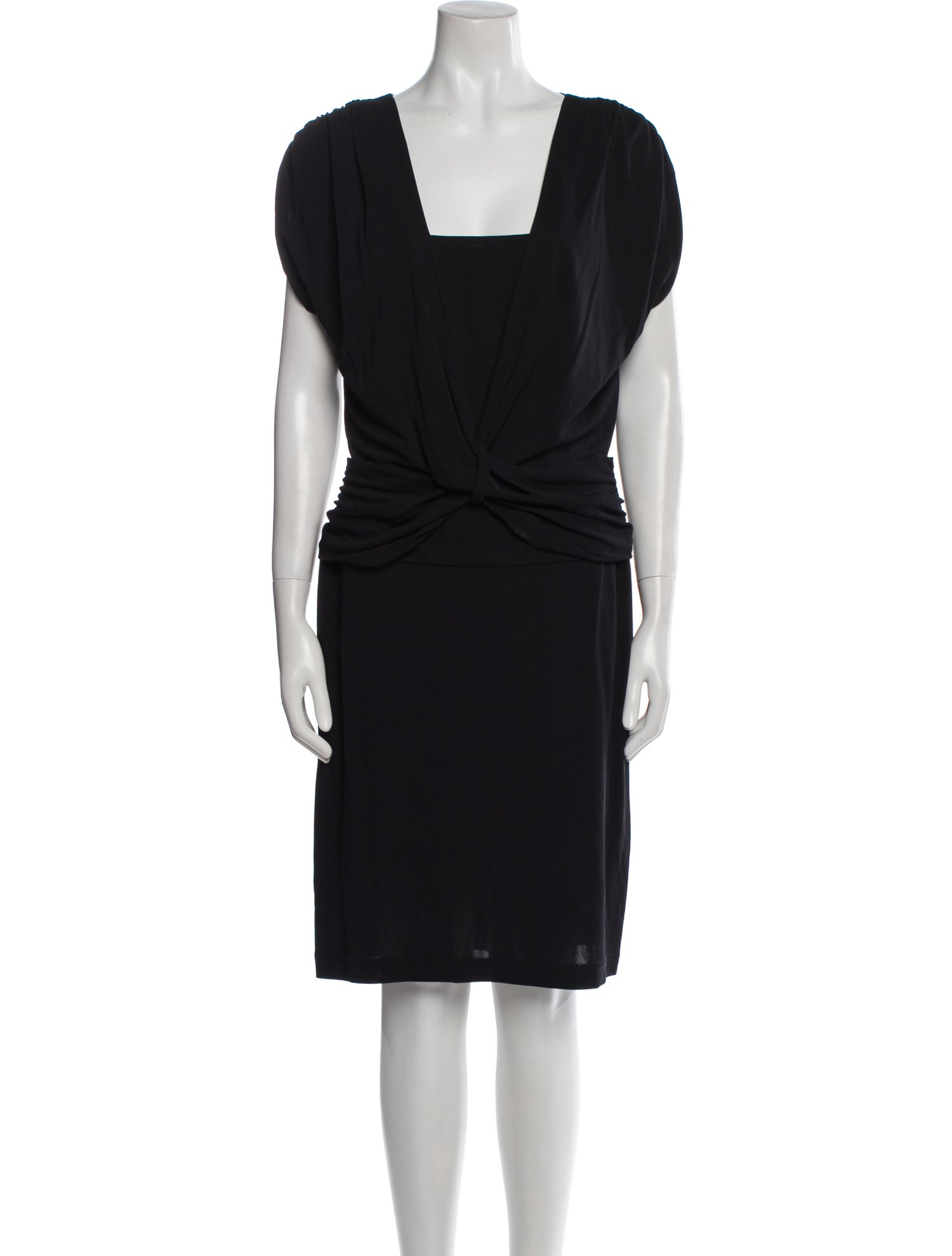 Escada Square Neckline Knee-Length Dress