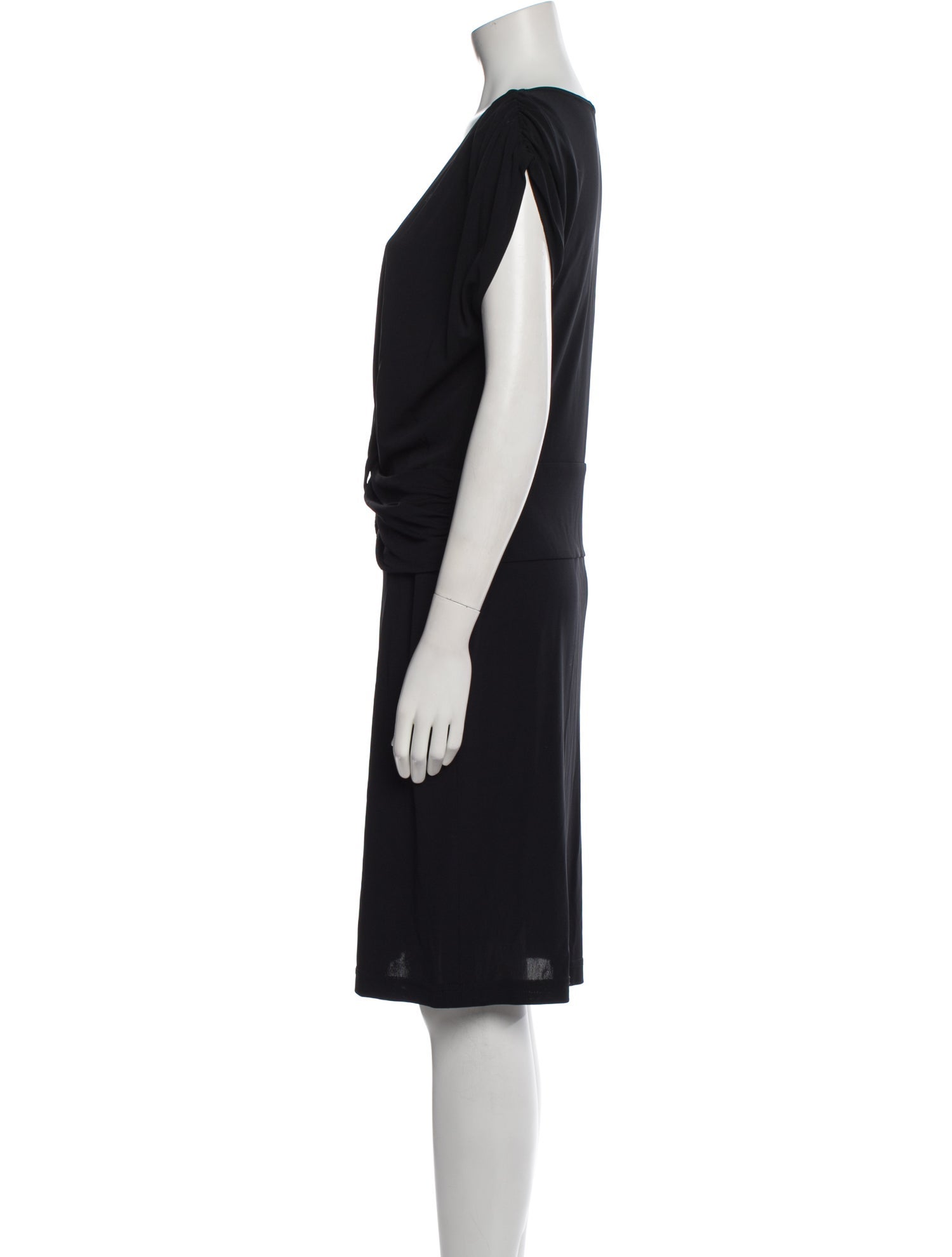 Escada Square Neckline Knee-Length Dress