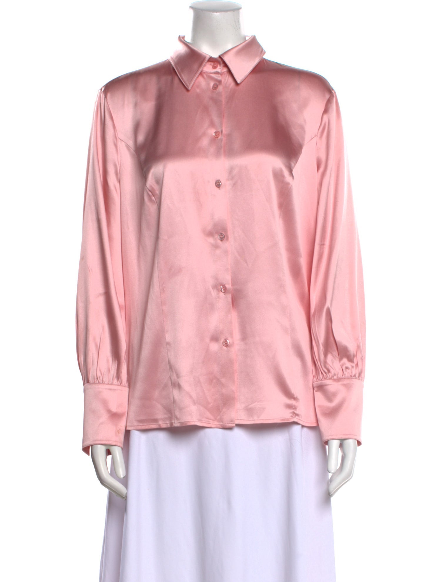 Escada Silk Long Sleeve Button-Up Top