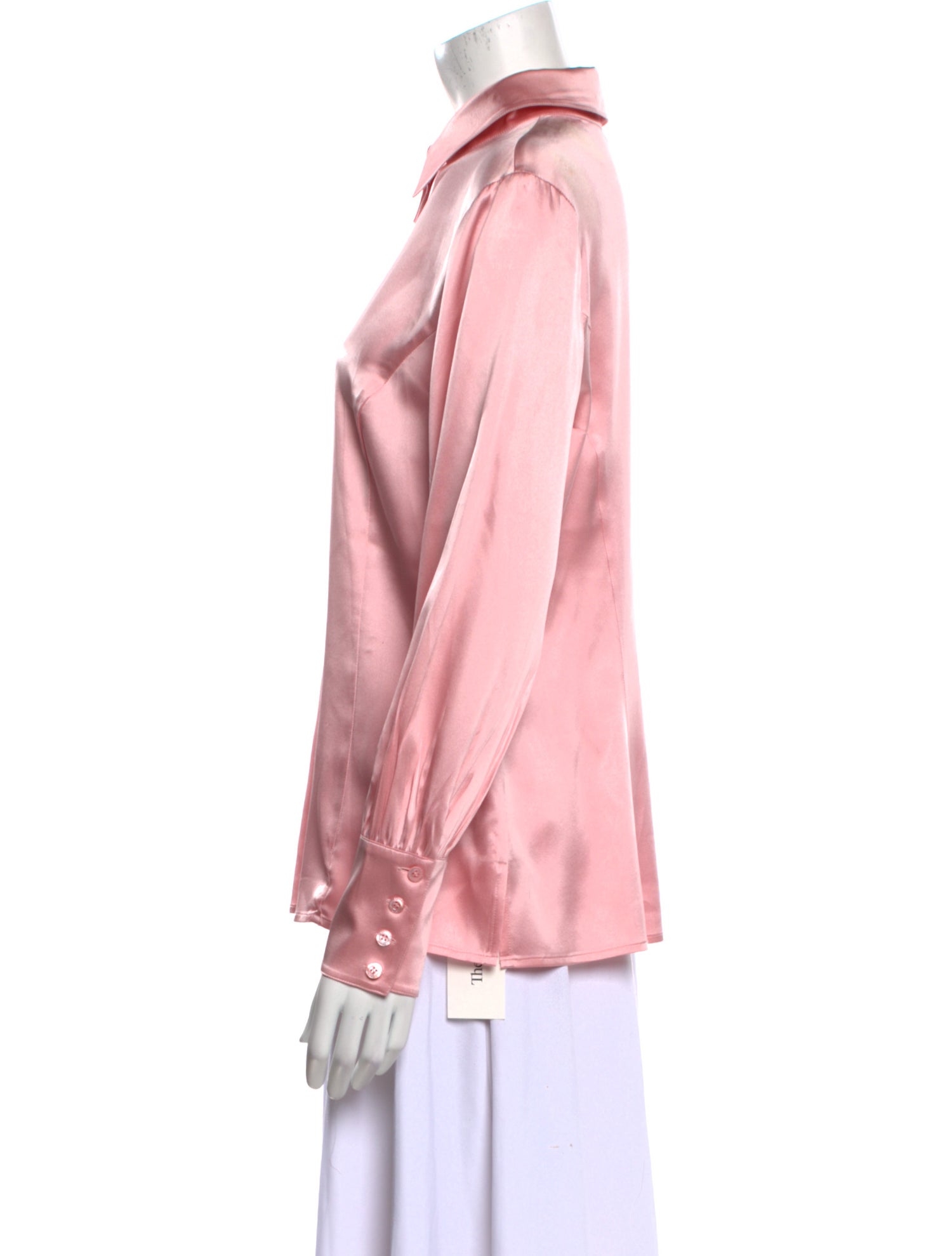 Escada Silk Long Sleeve Button-Up Top