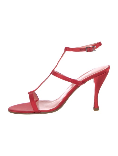 Escada Satin T-Strap Sandals
